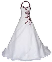 Geschenke mit eigenem foto & text besticken.24 stunden lieferung! Romantic Fashion Hochzeitskleid Mit Pailletten Und Bordeauxroter Stickerei Mode Ja
