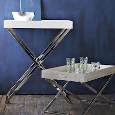 This gorgeous white butler tray is a perfect bedside table. Buy Online Tall Butler Tray Stand Now West Elm Uae