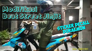 Modifikasi Beat Street Jinjit Sticker Decall Doraemon Youtube