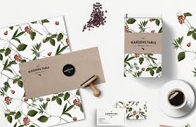 The Gardens Table Organic Cafe Florist Brand Garden Table Brand Packaging