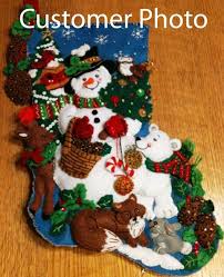 Woodland Snowman Bucilla Christmas Stocking Kit Christmas Stocking Kits Christmas Stockings Xmas Stockings