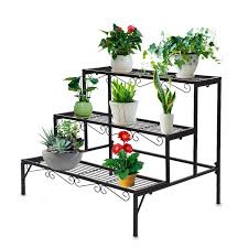 2x Levede Plant Stands Outdoor Indoor Garden Metal 3 Tier Planter Corner Shelf Garden Plant Stand Plant Stand Plants