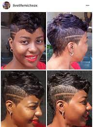 For If I Ever Decide To Relax Again Shaved Hair Designs Cute Hairstyles For Short Hair Short Hair Styles Pixie