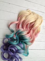 Pastel Tie Dye Hair Blonde Ombre Hair Extensions Pastel Pink Blue And Purple 7pieces Clip In 22 245 00 Via Dipped Hair Tie Dye Hair Dyed Blonde Hair
