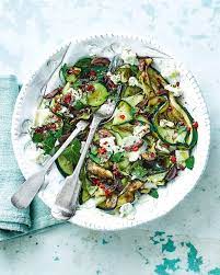 Griddled Courgette Salad With Goat S Cheese And Honey Recipe Delicious Magazine Recipe Honey Recipes Recipes Summer Salads