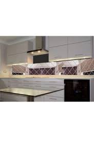 Genel Markalar Mutfak Tezgah Arası Geometri Ayna Gümüş Yapışkanlı Dekor  Pleksi - Fiyatı, Yorumları