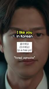 한국사람이 좋아하는 사람에게 하는 말