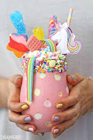 39 Homemade Crazy Milkshake Recipes Milkshake Recipes Cute Desserts Unicorn Desserts
