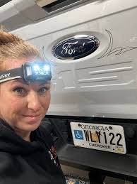 Painted a collection of things for Richard French and his wife today!  Filled in the tail gate lettering, added some pinstriping around the ford  logo, engine covers filled in with color and