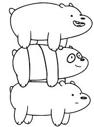 Bear coloring pages are great for preschool and kindergarten kids. Coloring Page We Bare Bears Panda Grizzly Ice Bear 8