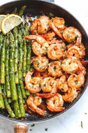 Garlic Butter Shrimp Recipe With Asparagus Best Shrimp Recipe Recipes Food Asparagus Recipe
