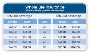 Life Insurance Rates Chart Www Bedowntowndaytona Com