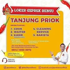 635 likes · 1 talking about this · 720 were here. Lowongan Geprek Bensu Tanjung Priok Gibran Waluyo 1 Feb 2021 Loker Atmago Warga Bantu Warga