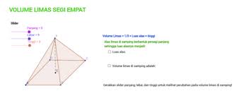 Maybe you would like to learn more about one of these? Volume Limas Segi Empat Geogebra