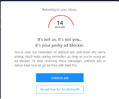 Video content will continue to appear in empty folders. Yahoo Mail Now Adds A 15 Second Delay Before You Can Do Anything If You Use An Adblocker Mildlyinfuriating