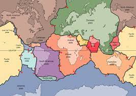 Map Of Continental Plates Tectonic Plates Map. Print/Poster 5377 - Etsy Singapore