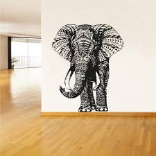 Wall Decal Vinyl Sticker Decals Art Decor Design Elephant Mandala Ganesh Indian Buddha Pattern Damask Bedroom Fami Vinyl Wall Decals Wall Decals Elephant Decor