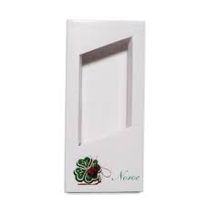 Planse de colorat cu martisor de colorat p01. Margele Bijuterii Com Cutie Carton Martisor Cu Desen Gargarita Si Trifoi 110x50x10 Mm