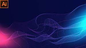 Abstract Technology Background Design Wavy Line Design Blend Vector Art In Adobe Illustrator Background Design Graphic Design Trends Technology Background