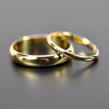 18k Yellow Gold Classic Wedding Band Set His And By Seababejewelry 662 00 Cincin Perkawinan Perhiasan Pernikahan Cincin Perhiasan