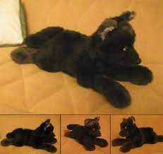 Handmade Black Wolf Plush By Victoria Poloniae Deviantart Wolf Plush Black Wolf Plush