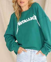 Daydreamer Metallica Birth School Sweatshirt Hunter Green S535met706 Free Shipping At Largo Drive
