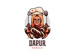 dapur kabela islamic cartoon logo mascot illustration logo