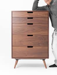 Chest Of Drawers Tallboy Mid Century Scandinavian Style In Etsy In 2021 Walnut Furniture Mid Century Modern Dresser Dresser Decor