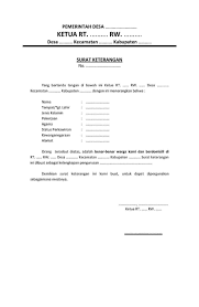 10 Contoh Surat Keterangan Domisili Tempat Tinggal Dari Rt Surat Cv Kreatif Kop Surat
