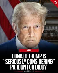 Sean “Diddy” Combs is asking Donald Trump for a presidential pardon — just  days after being sentenced to 50 months in prison in a federal case.  Speaking from the Oval Office, Trump