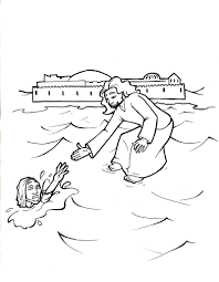 Dogs love to chew on bones, run and fetch balls, and find more time to play! Jesus Walks On Water Coloring Page