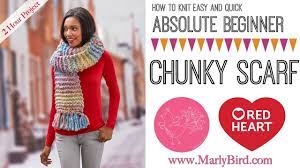 The original pieces of yarn would be about a size 8 needle, but with th. How To Knit Easy And Quick Absolute Beginner Chunky Scarf Youtube