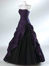 Purple And Black A Line Ball Gown Prom Dress Dresses Organza Bridesmaid Dress Tulle Prom Dress