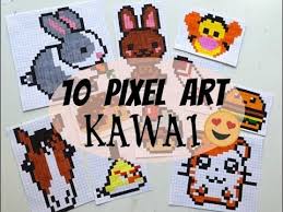 Tuto 10 Petits Pixel Art Kawai Et Faciles Youtube