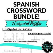 Pin On Spanish Crosswords