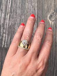 The Perfect Chunky Wedding Band Square Band Bezel Set Engagement Ring Band