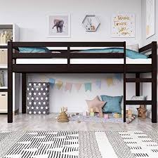 Amazon Com Dorel Living Milton Junior Twin Loft Bed Espresso Kitchen Dining Twin Loft Bed Dorel Living Low Loft Beds