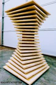 Parametric End Table Night Stand Functional Art Geometric Sculpture Modern Design Abstract Art Furnitur Geometric Sculpture Cnc Furniture Functional Art