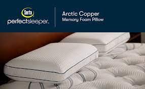 Amazon Com Serta Perfect Sleeper Arctic Copper Memory Foam Pillow Oversized Traditional Home Kitchen