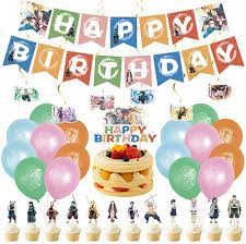 Gather up some paper and drawing tools and ask everyone to draw their favorite characters. Buy Anime Theme Birthday Party Supplies Set Banner Cake Topper Balloon Anime Character Theme Party Decoration Online In Vietnam B08sm47ndw