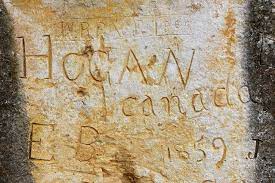 Signature Of A Pioneer Carved Into The Limestone Walls Of Threshing Machine Canyon Ks By Ted Lee Eubanks Scenic Byway Limestone Wall Kansas