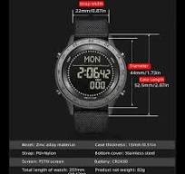 NORTH EDGE Watch for Men TANK3 New 44MM Outdoor Sports Swimming Metronome  Compass Waterproof 50M Rubber Nylon Strap Men Watch - AliExpress 1511