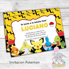 Invitacion Pikachu Pokemon Invitaciones De Pokemon Fiesta Pokemon Cosas De Pokemon Pikachu e uma especie ficticia pertencente a franquia de midia pokemon da nintendo. invitacion pikachu pokemon