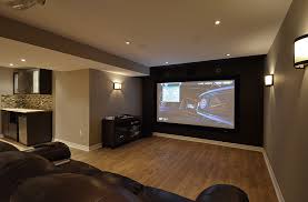 Basement home theater ideas, game room or bar room. Basement Home Theatre Transitional Basement Toronto By Finished Basement Houzz