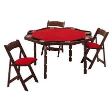 Kestell Furniture 57 Oak Period Style Folding Poker Table Set Poker Table Folding Chair Folding Poker Table