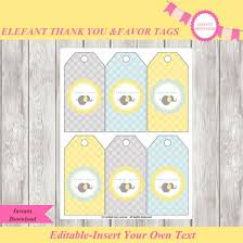 It is exciting to display multiple pictures of your kids on a page. Elephant Baby Shower Thank You Tags Favor Tags Party Supplies Party Printable Favor Or Thank You Tags Baby Boy Baby Shower Instant Download Lesprintables