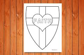 Armor of god for kids coloring page activity. Shield Of Faith Printables Ministryark