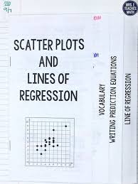 Scatter Plots And Linear Regression Inb Pages Linear Regression High School Math Lesson Plans High School Math Lessons