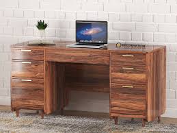 With this computer desk, you can easily change working positions from sitting. Halina Sheesham Wood Storage Computer Office Executive Table Decornation