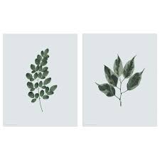 Bild Poster Green Leaves 40x50 Cm Ikea Green Leaves Artificial Potted Plants Ikea Art